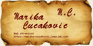 Marika Čučaković vizit kartica